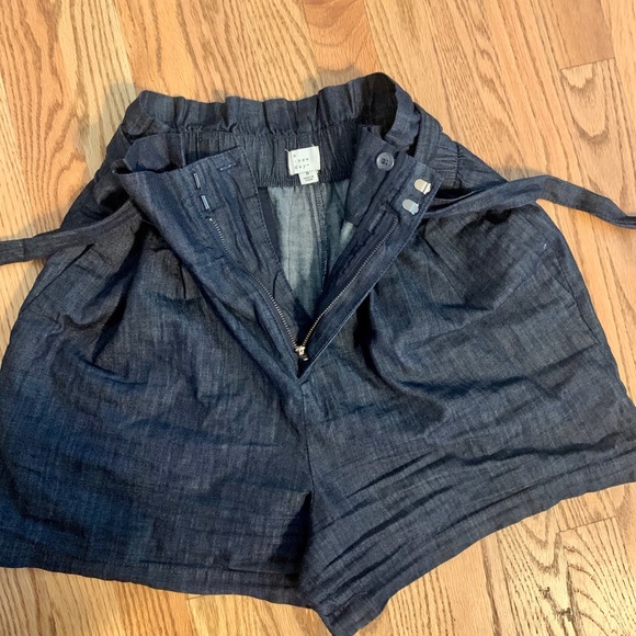 Chambray Paper Bag Shorts - Picture 4 of 4